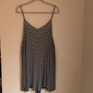 Free People Black & White Stripped Romper
